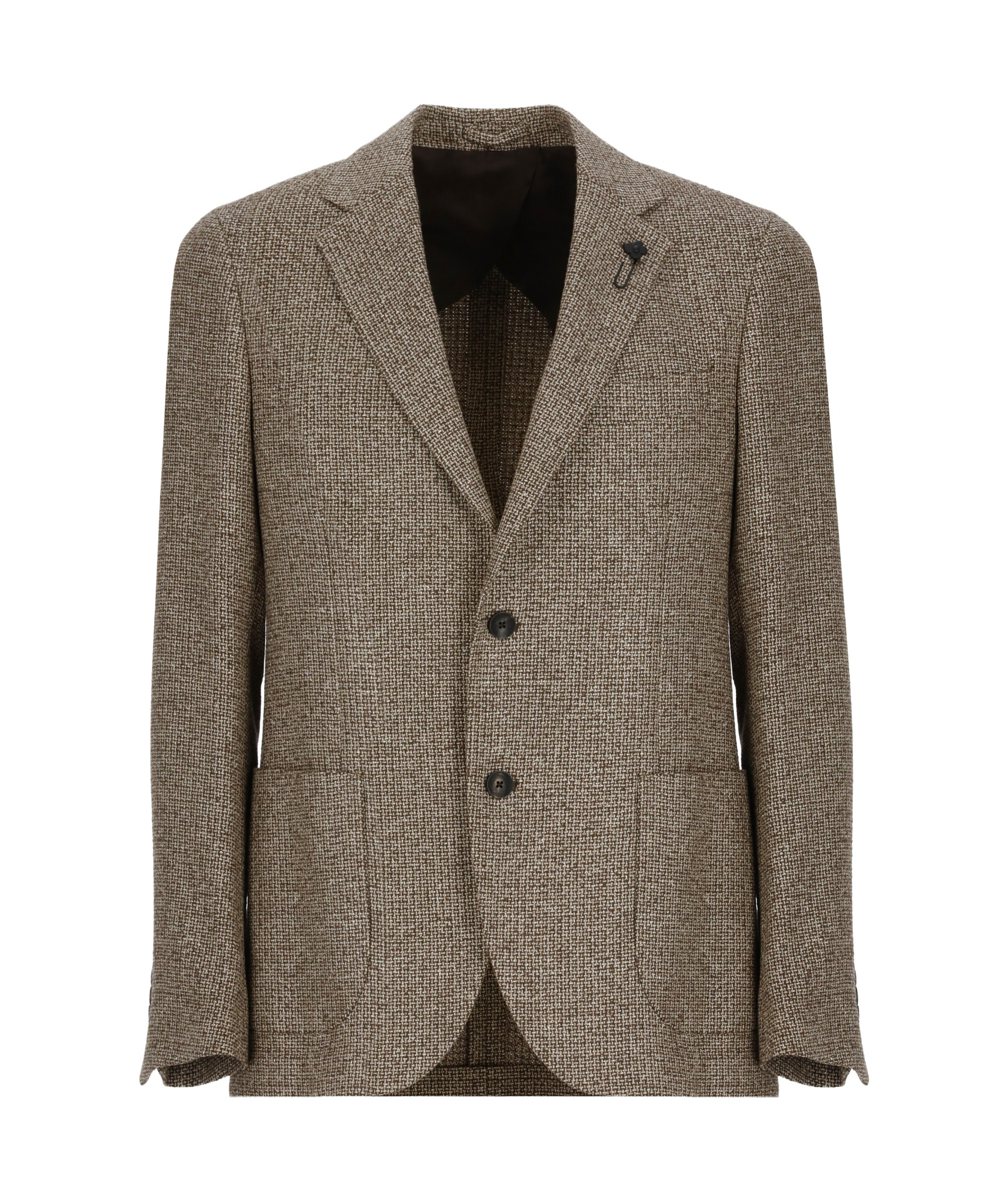 Shop Lardini Interwoven Single-breasted Blazer In Green