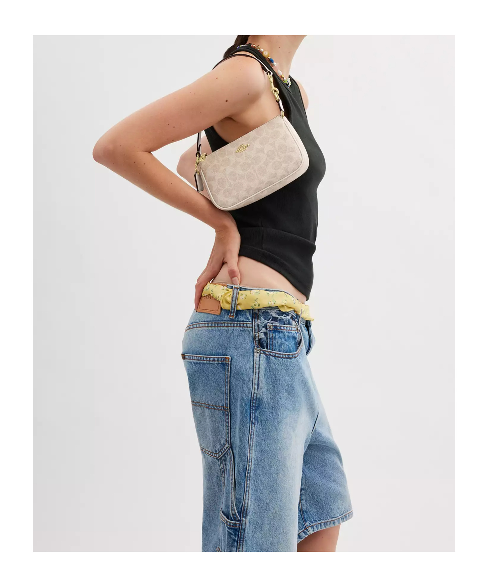 Coach Nolita 19 In Signature Canvas In Beige