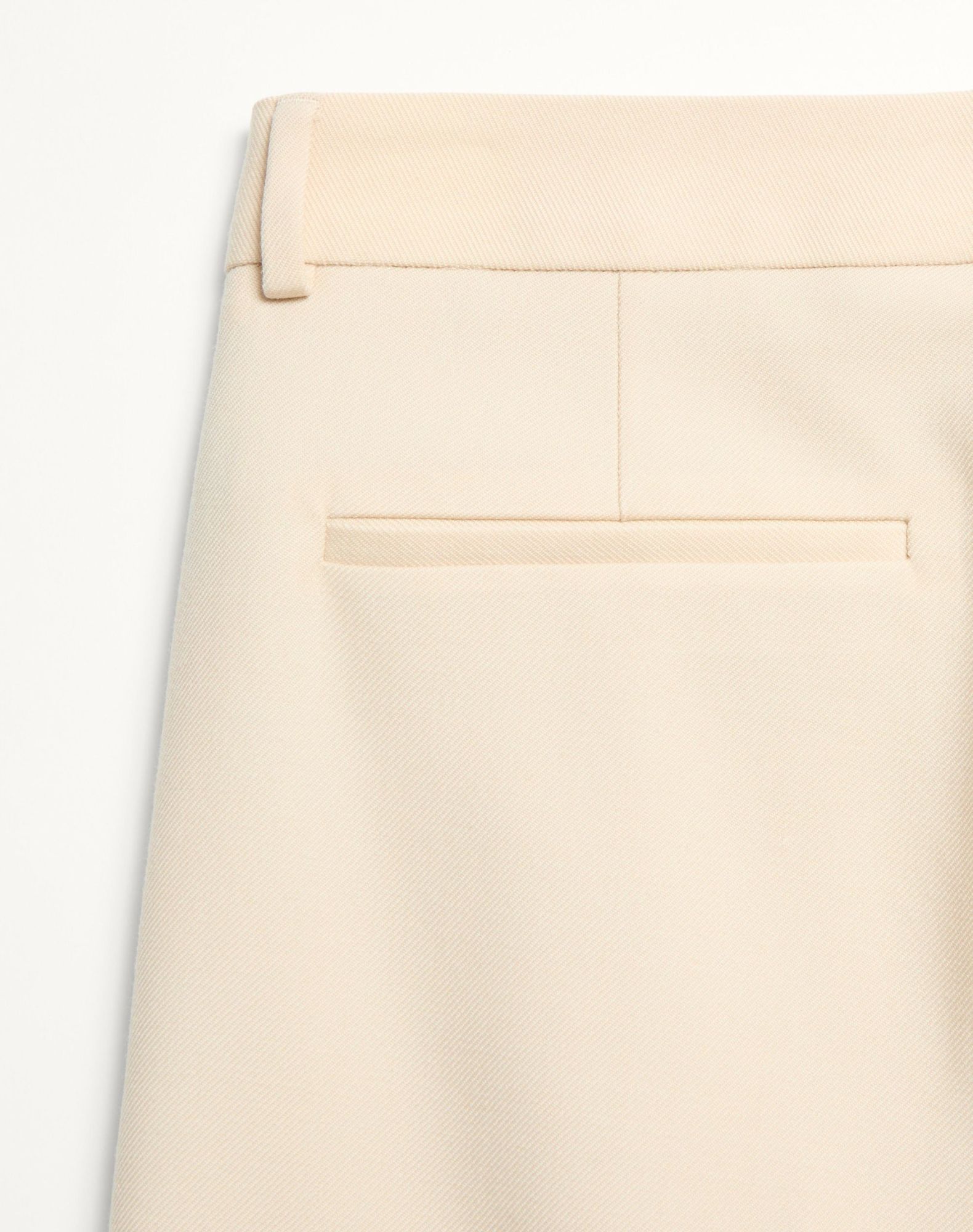 Valentino Wool Gabardine Trousers With Turn-ups In Nude
