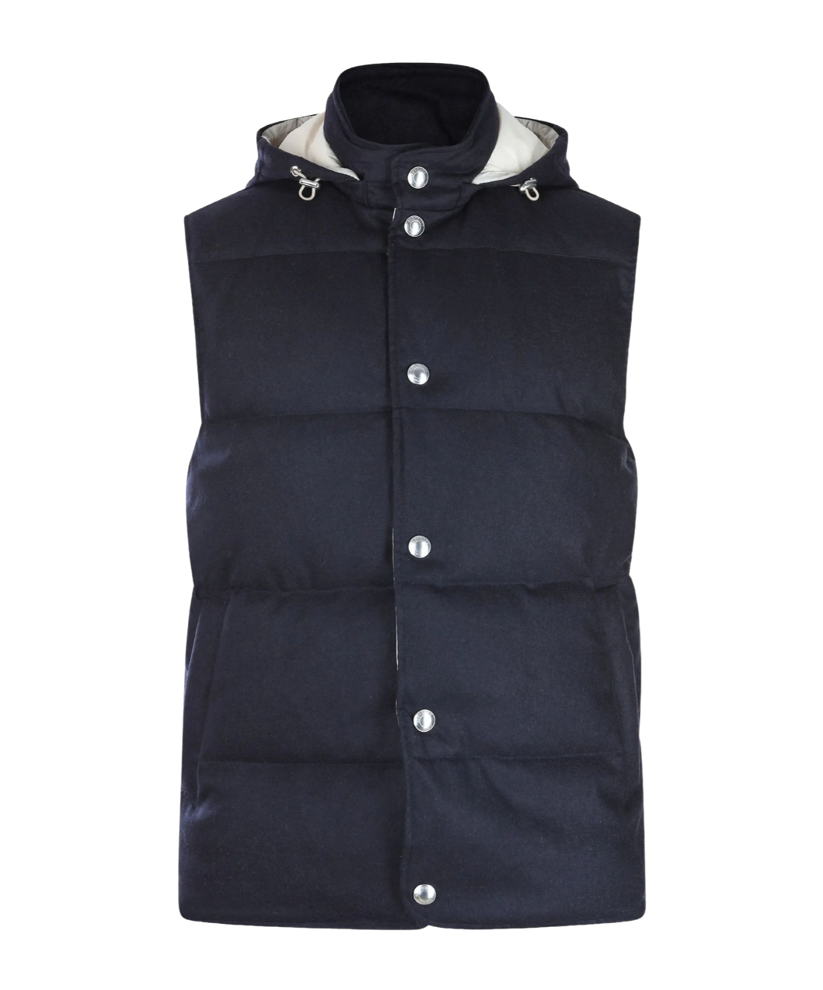 Eleventy Mens Blue Padded Sleeveless Wool-cashmere Blend Gilet In Black