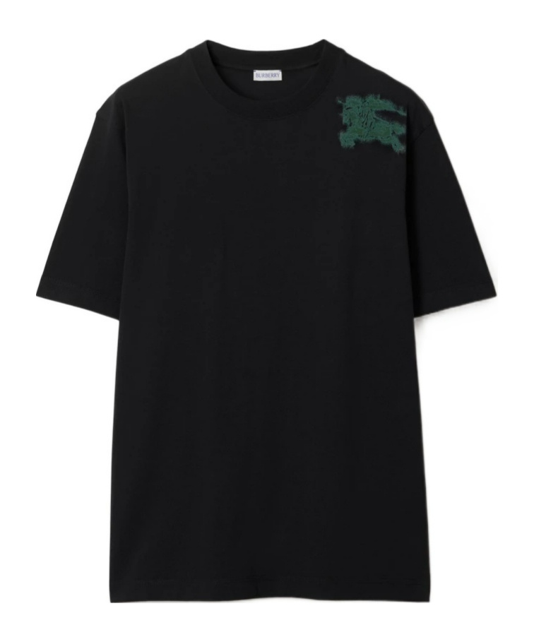 Burberry T-shirt With Round Neck And Short Sleeves In Black