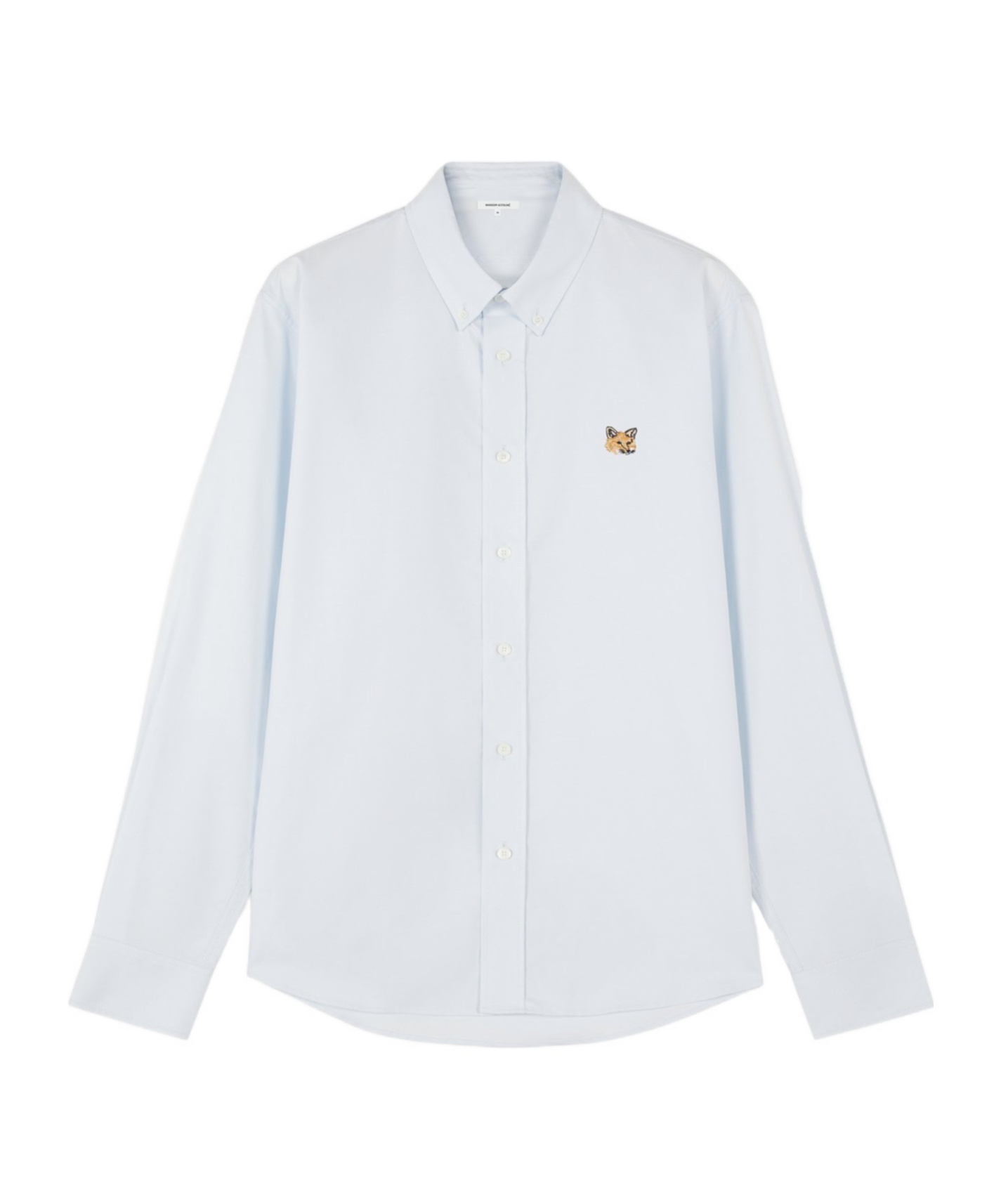 Maison Kitsuné Embroidered-fox Cotton Shirt In White