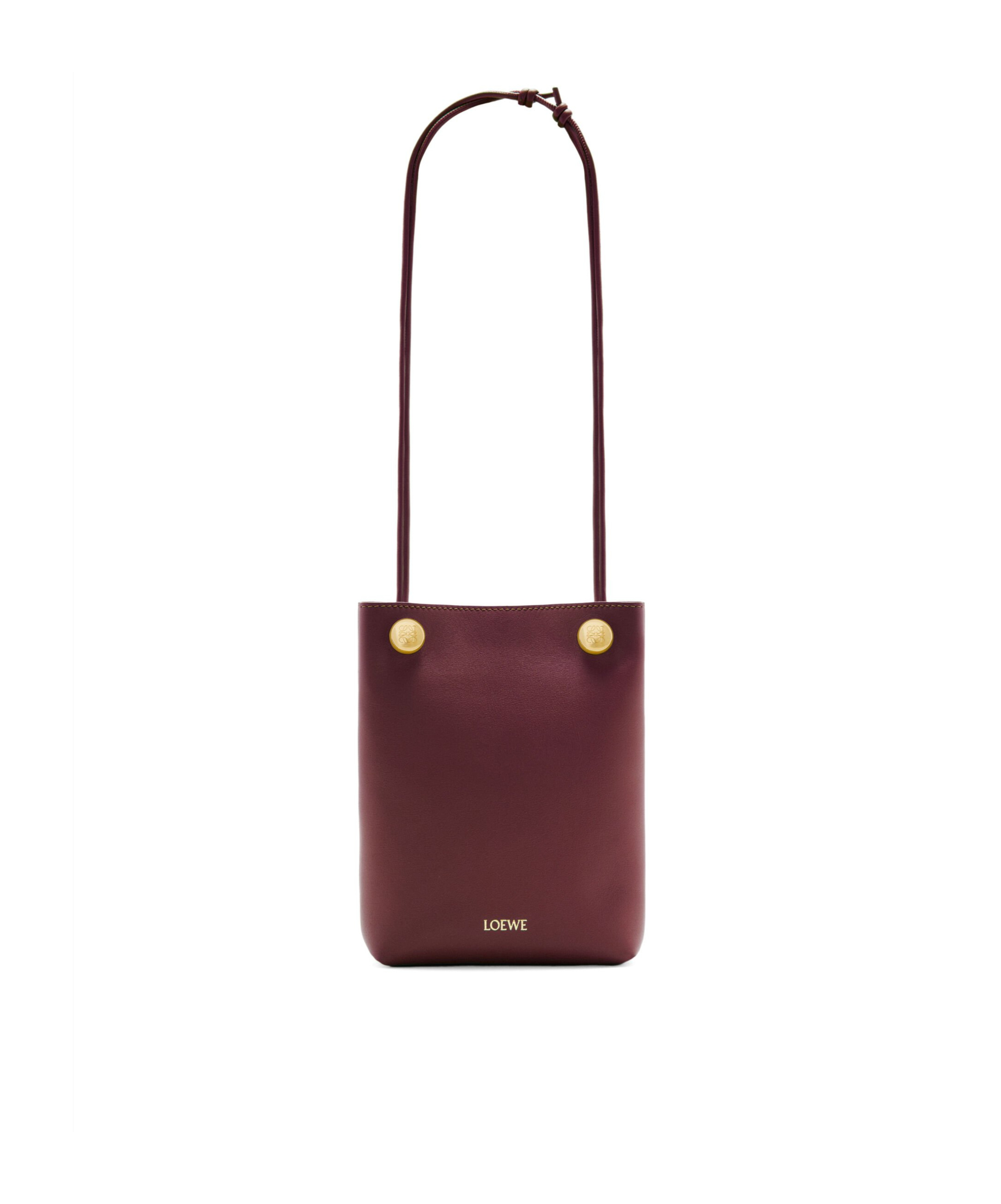 Loewe Anagram Pebble Leather Bucket Bag In Red