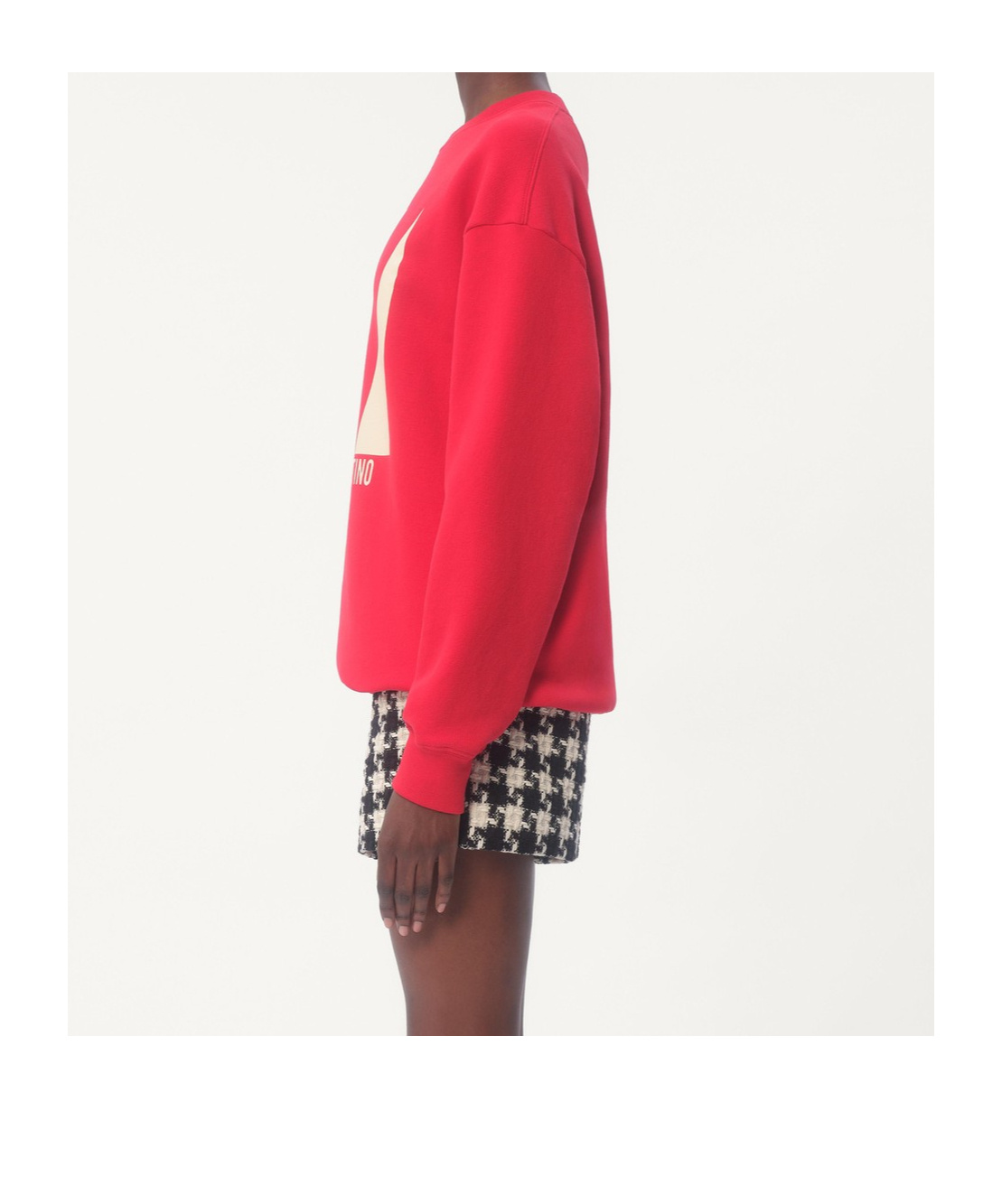 Valentino Chez Logo Print Sweatshirt In Red
