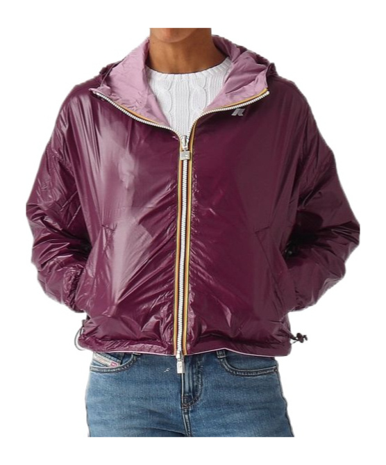 K-way Laurette Double Hooded Jacket In Pink