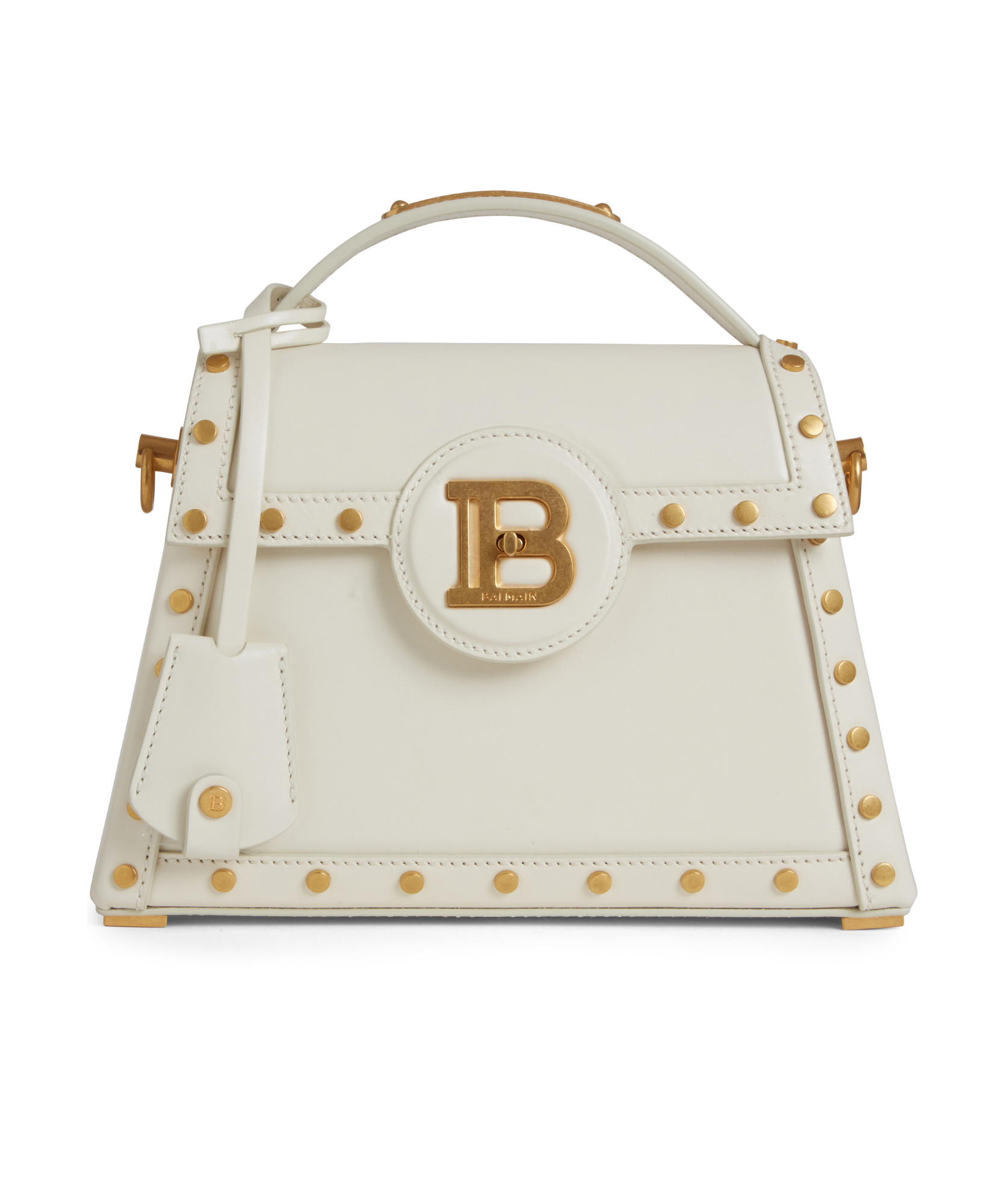 Balmain B-buzz Dynasty Flip Shoulder Bag In White