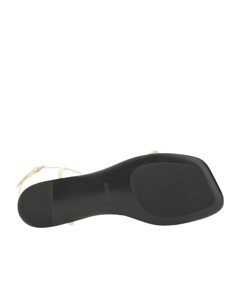 Jil Sander 10mm Leather T-bar Sandals In Nude