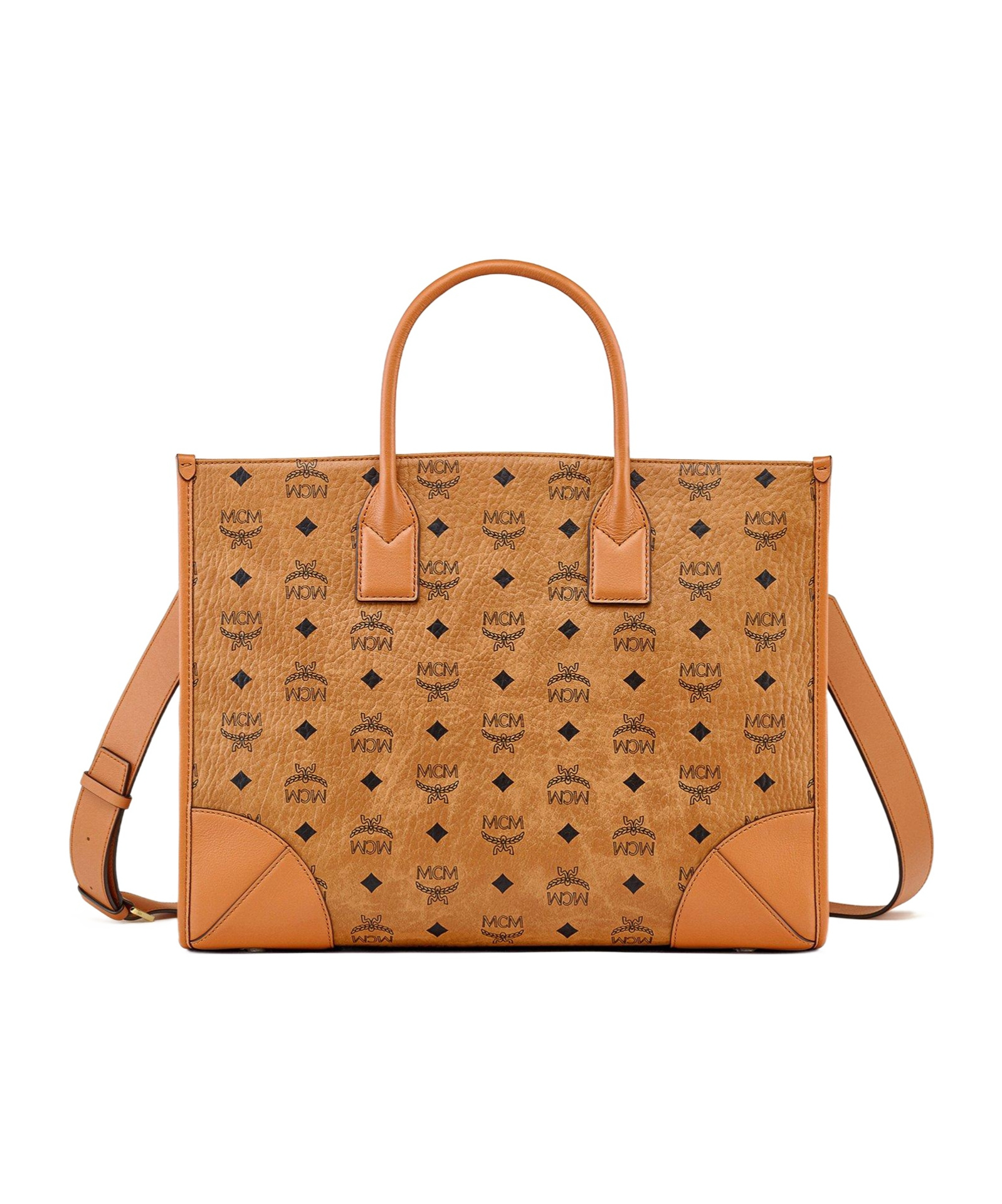 Mcm Munchen Tote In Visetos In Brown