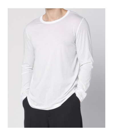 Dries Van Noten Long-sleeved Crewneck T-shirt In White