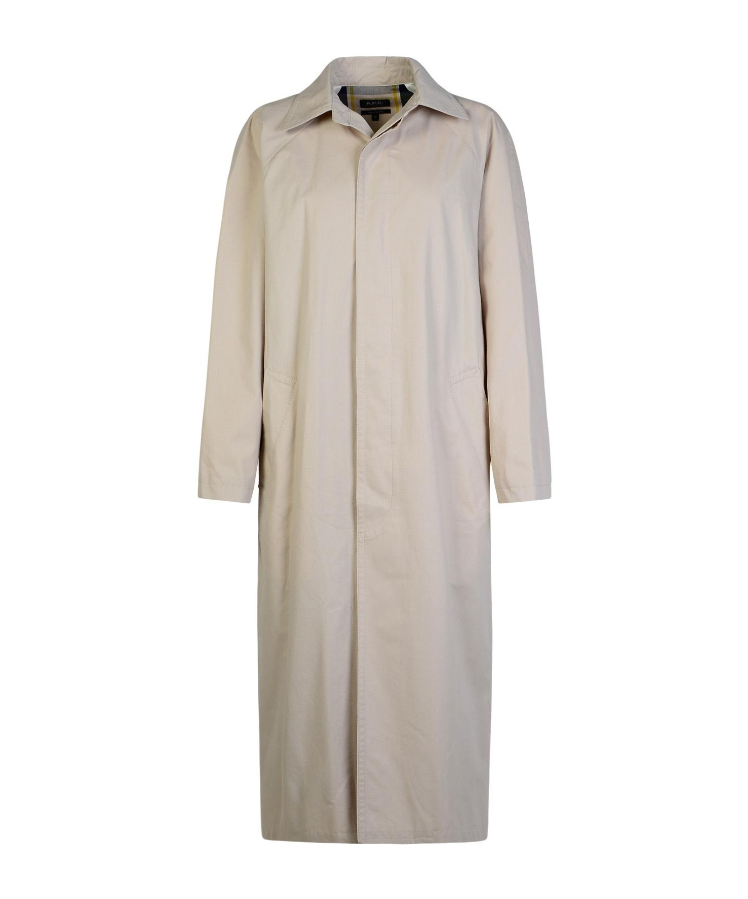 Apc A.p.c. 'gaia' Ivory Cotton Trench Coat In Nude