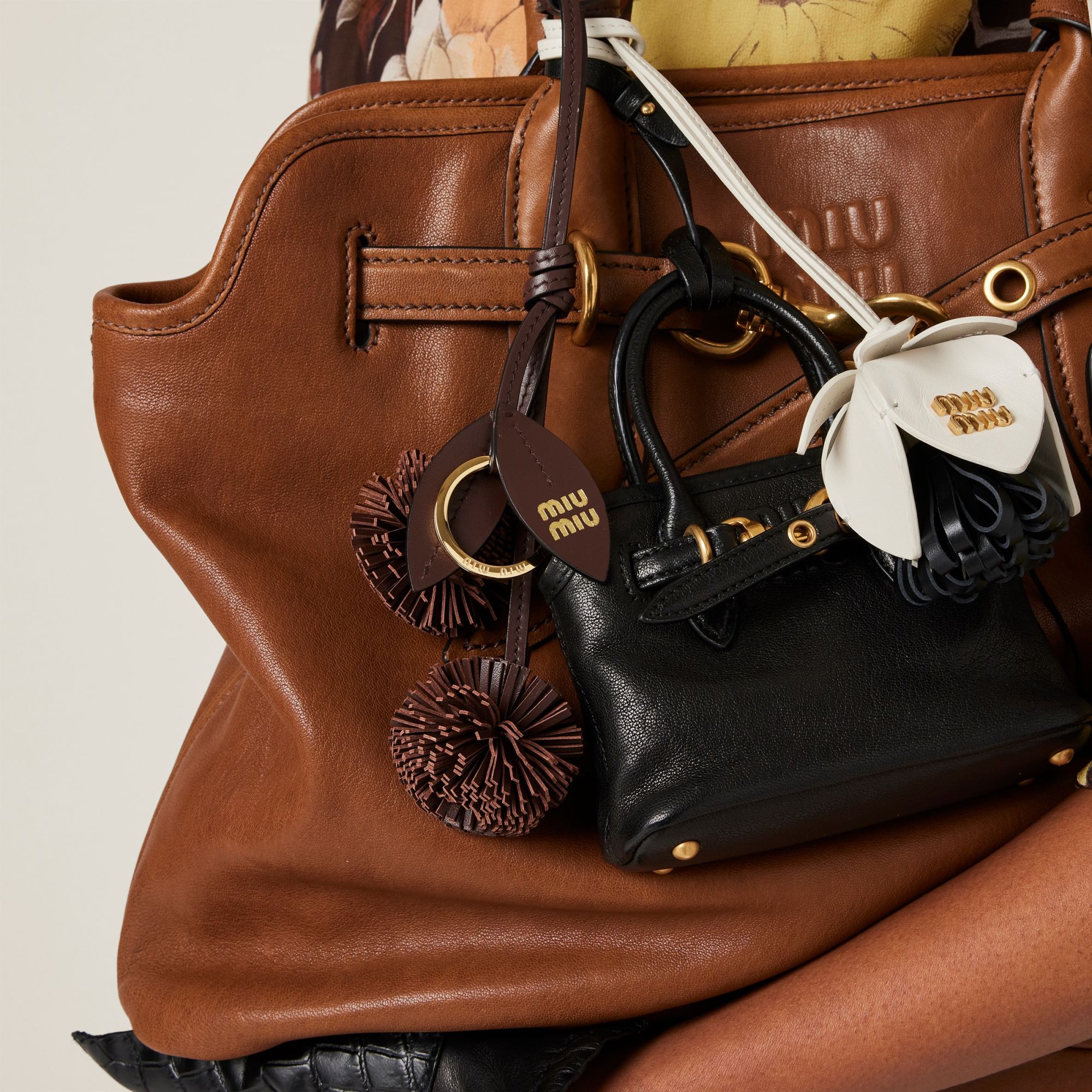 Shop Miu Miu Leather Trick