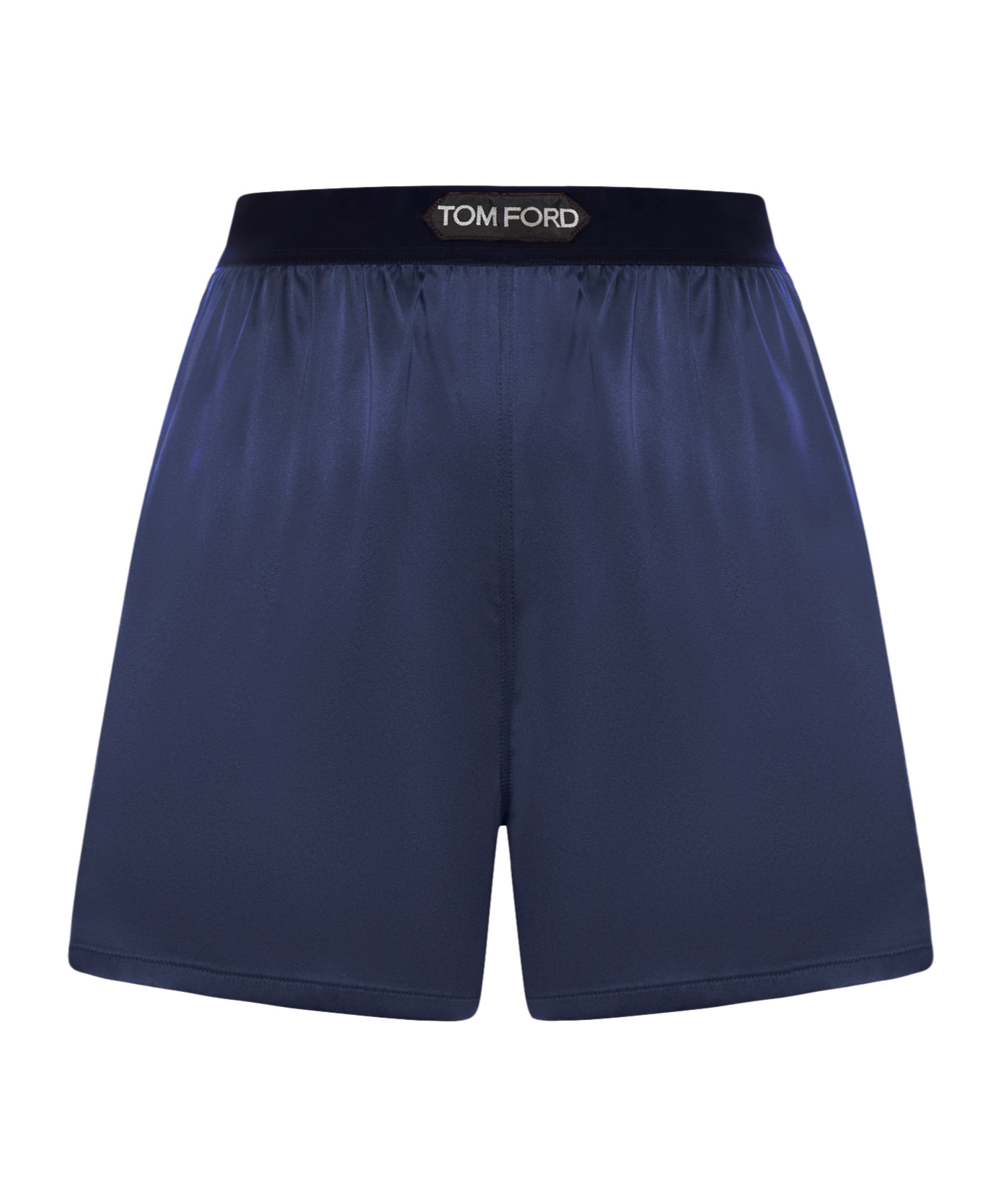 Tom Ford Shorts In Stretch Silk Satin In Blue