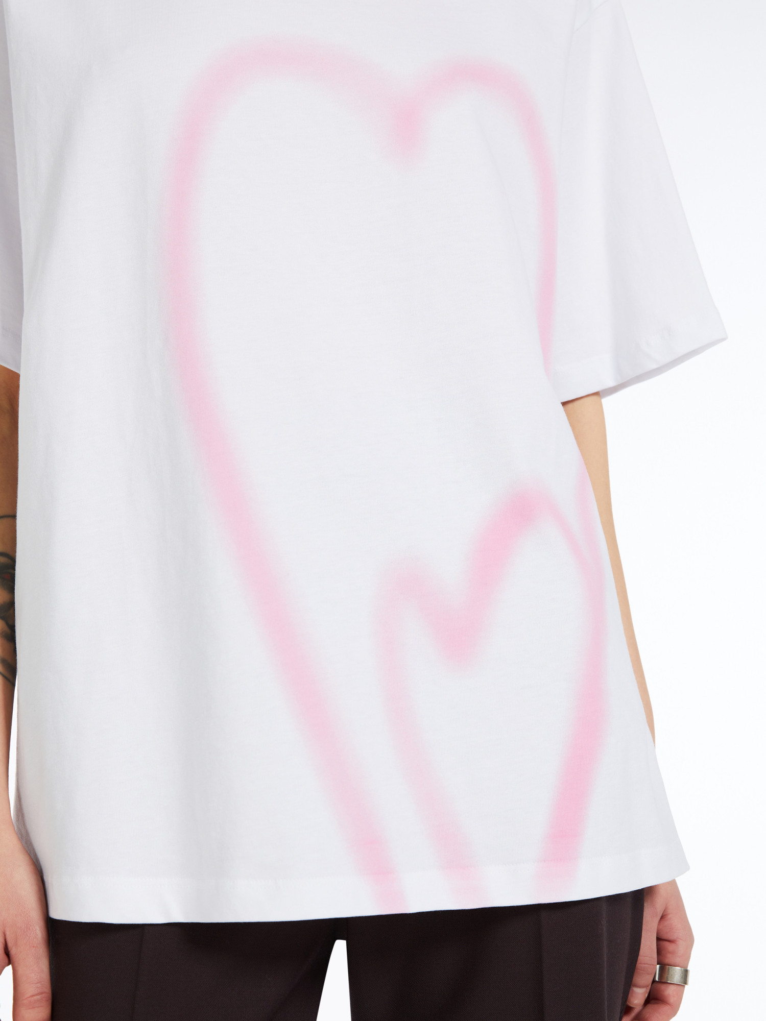 Sportmax Jersey Cotton Print T-shirt In White