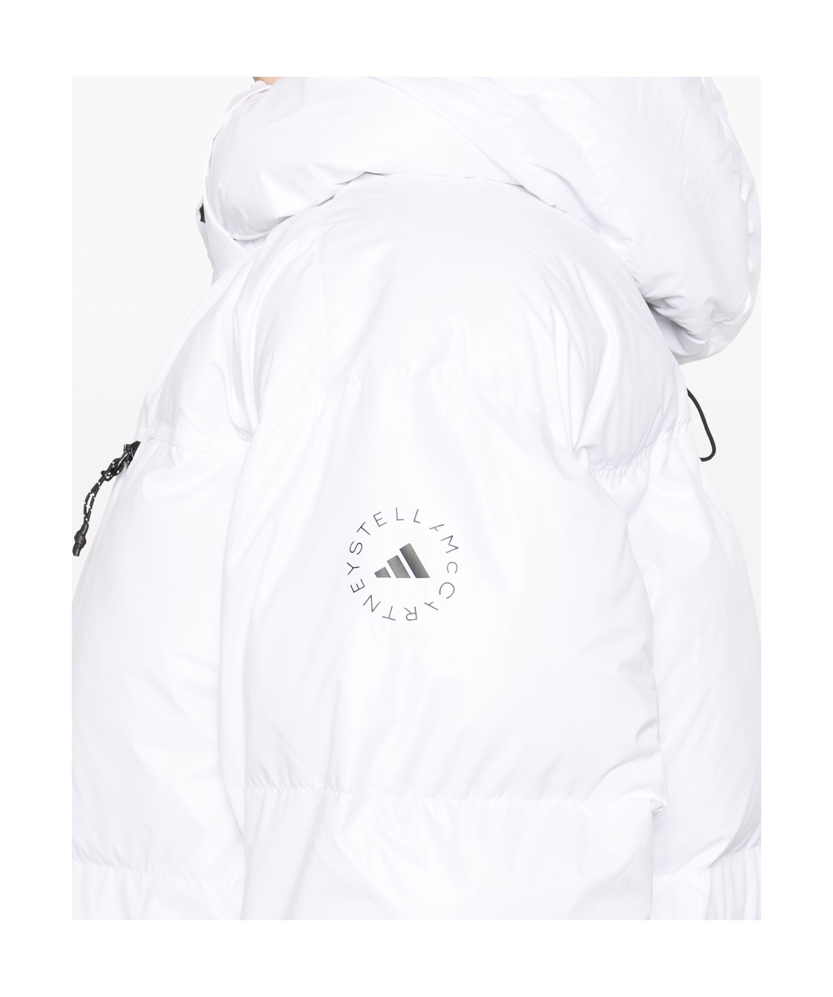 Adidas By Stella Mccartney Hooded Puffer Jacket In White