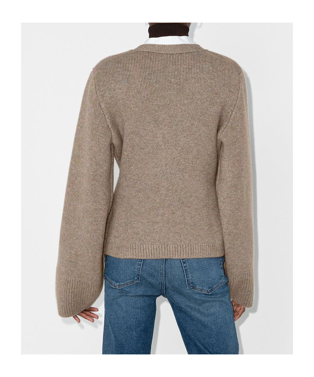 Khaite Scarlet Cashmere-blend Cardigan In Nude