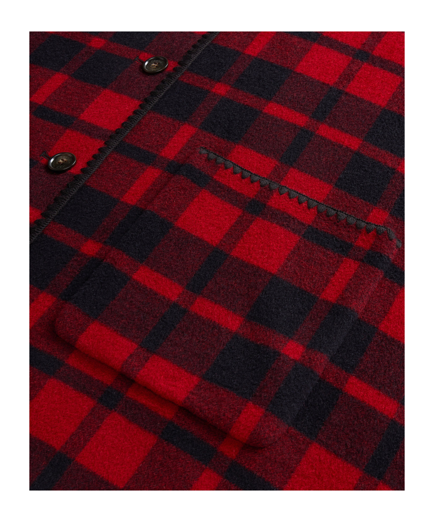 Woolrich Blanket Cape In Black
