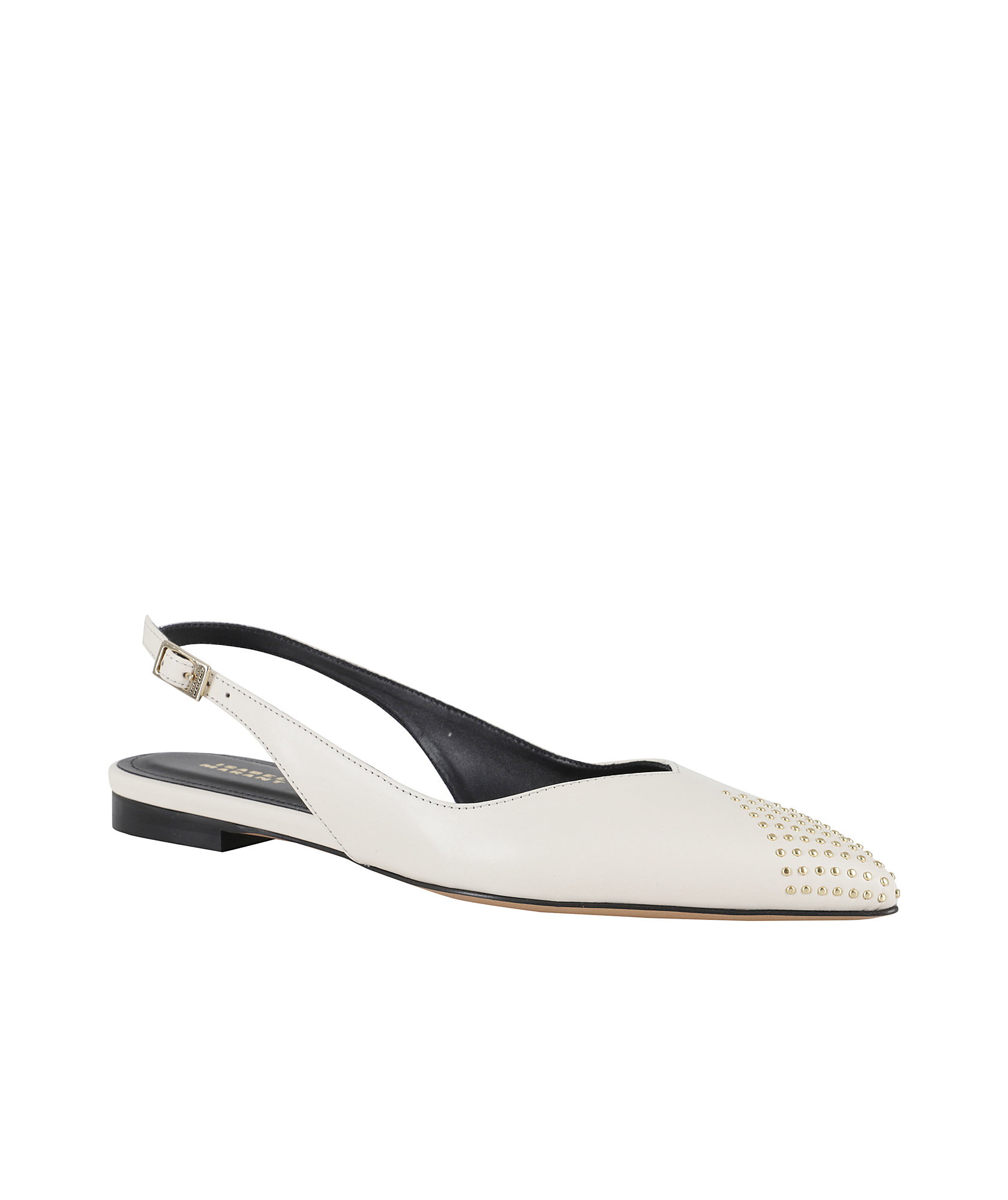 Isabel Marant Slingback Flat Sandals In White