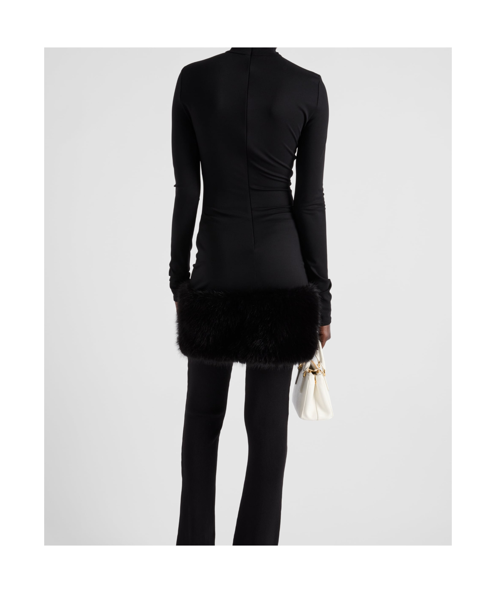 Prada Abito In Jersey Nero Donna In Black