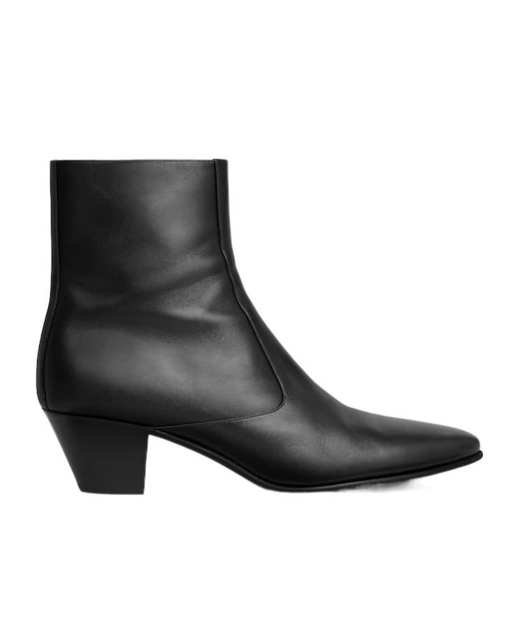 Celine Hector Zipped Boot In Calfskin In Black