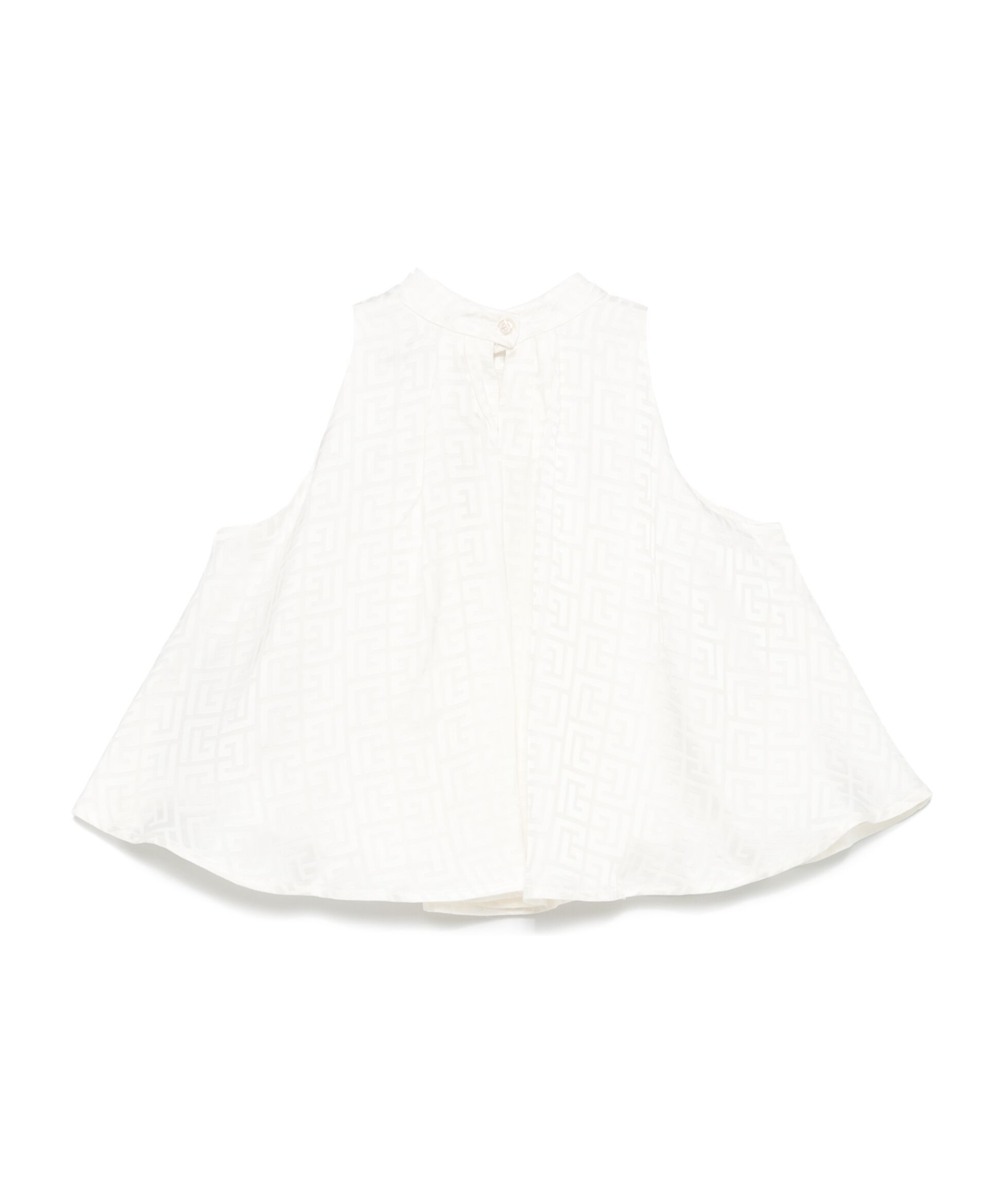 Balmain Patterned-jacquard Blouse In White