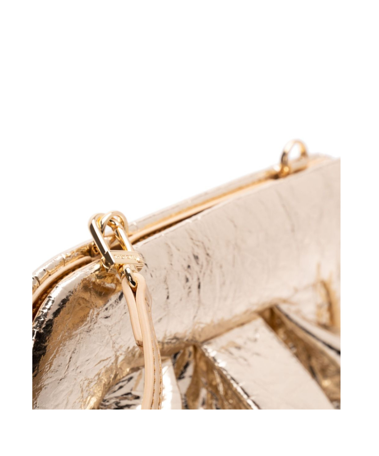 Themoirè Pineapple Cross Body Bag With Pleat Detailing In Nude