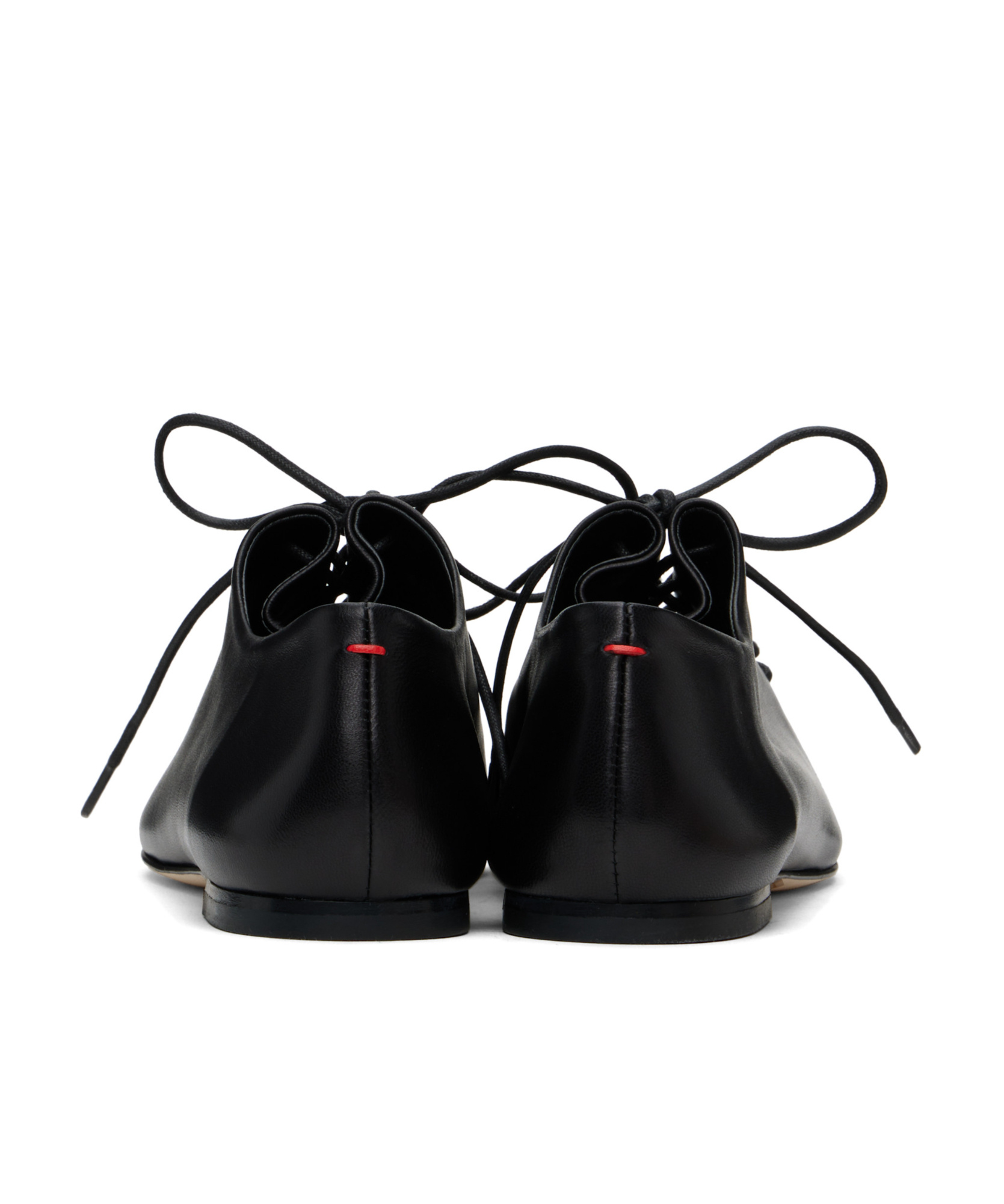 Shop Aeyde Leather Oxford Shoes In Black