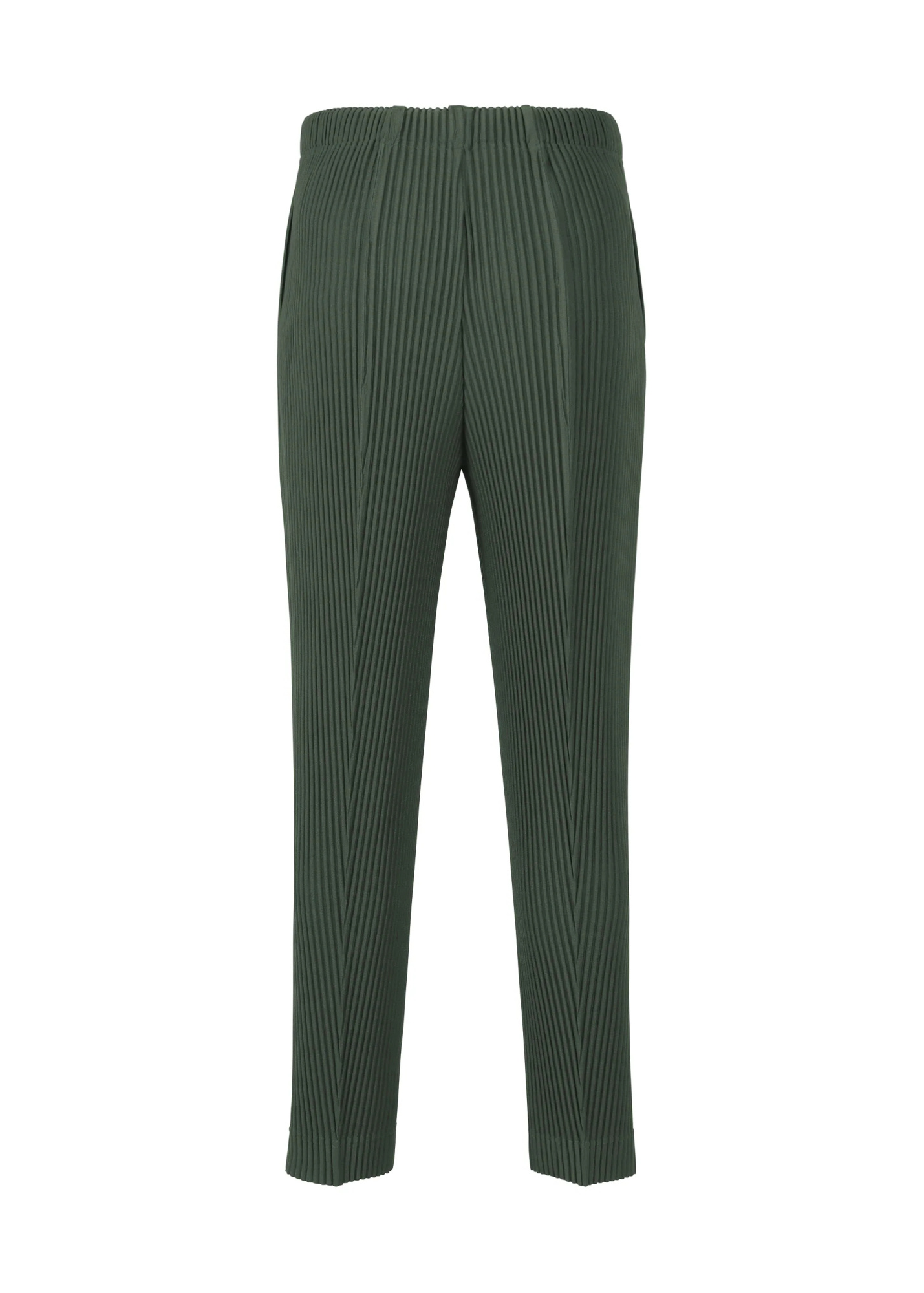 Issey Miyake Elastic Waist Casual Pants In Green