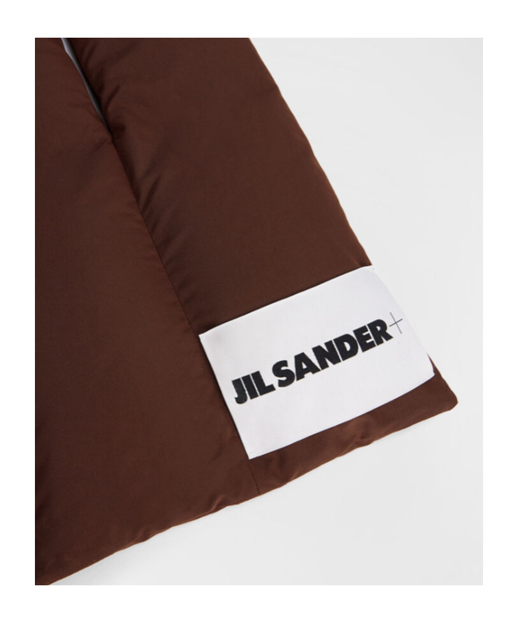 Jil Sander Down Scarf In Brown
