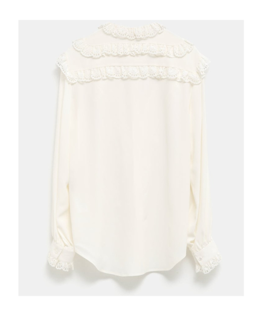 Celine Long-sleeved Shirt In White