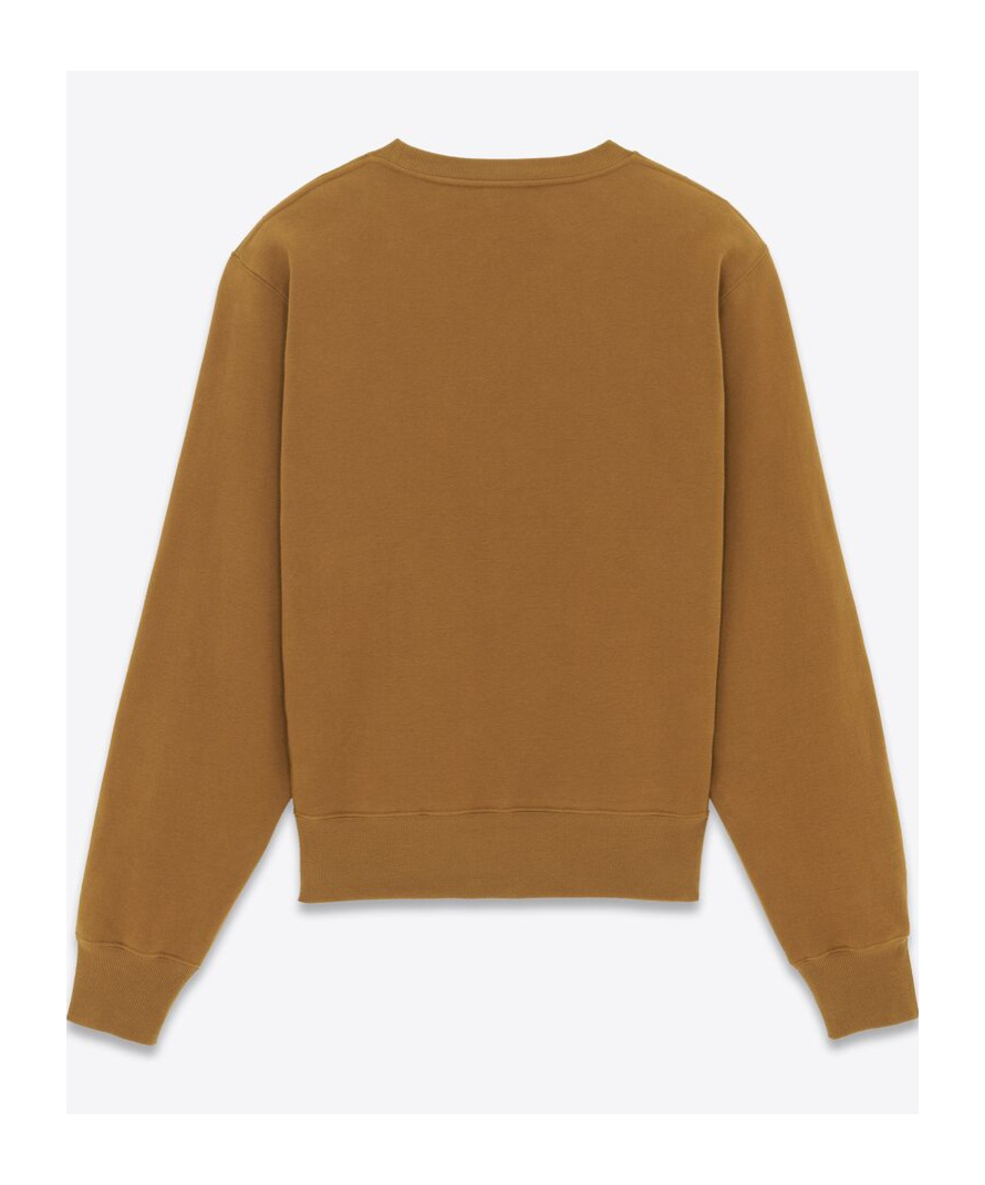 Shop Saint Laurent Cassandre Sweatshirt In Brown