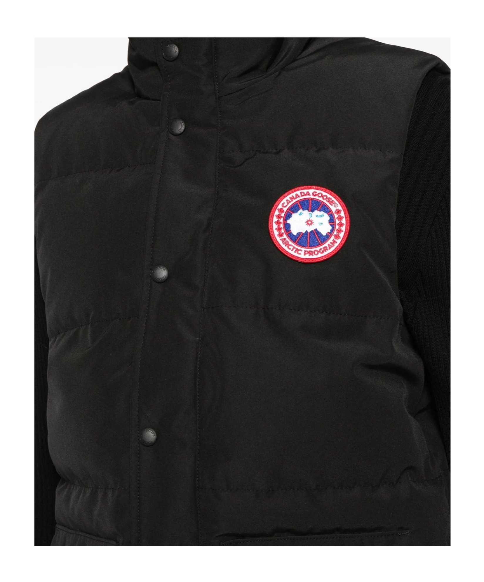 Canada Goose Charcoal Polyester Blend Freestyle Sleeveless Down Jacket In Black