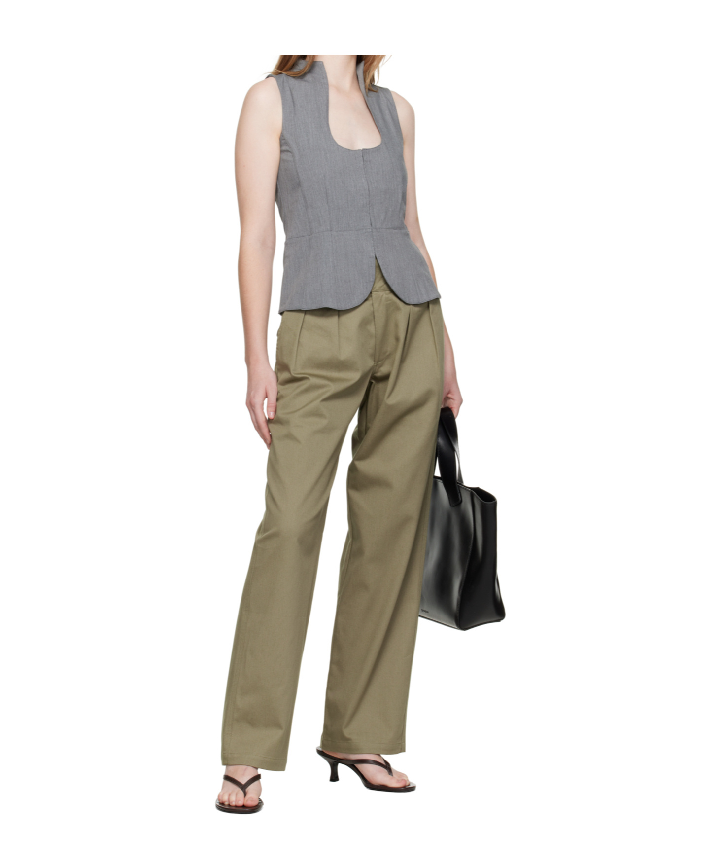 Gimaguas Khaki Martin Trousers In Green