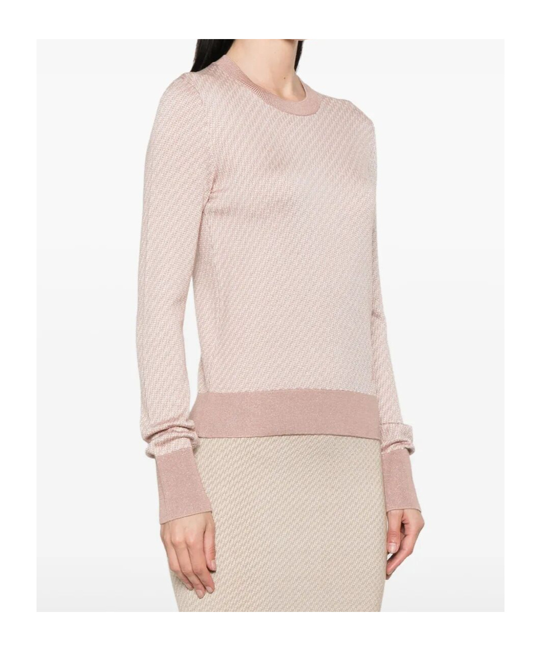 Fendi Ff-jacquard T-shirt In Pink