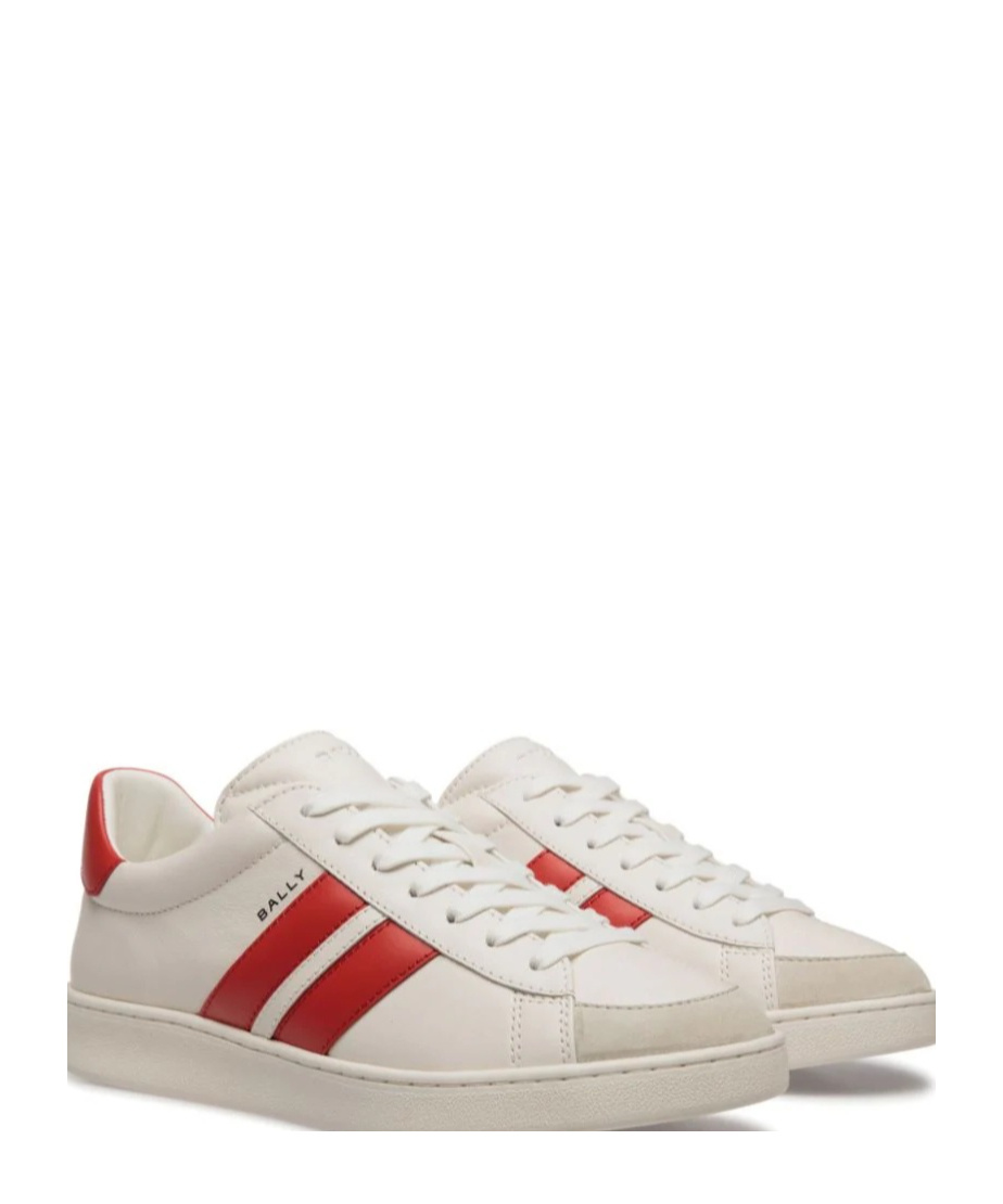 Shop Bally Tyger Leather Sneakers In Nude