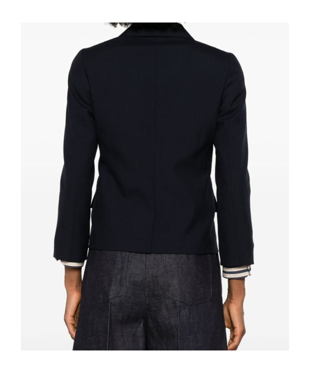 Marni Color-block Tailored Blazer With Classic Notch Lapel In Black
