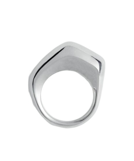 Bottega Veneta Kleiner Fin Ring In Silver
