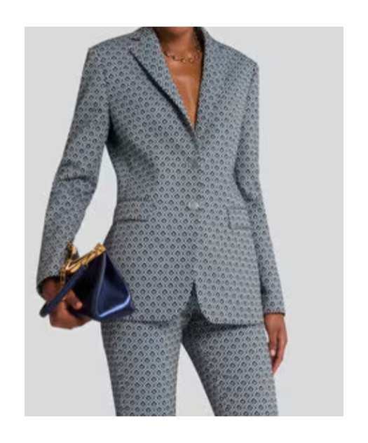 Etro Single-breasted Jacquard Jacket In Multi