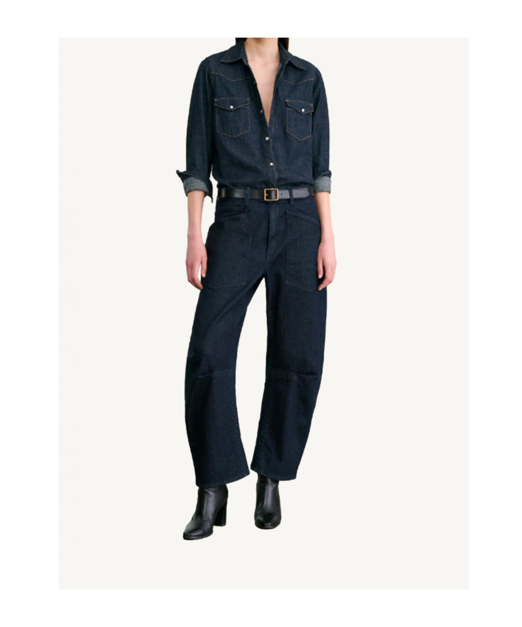 Nili Lotan Lapel Denim Jacket In Black