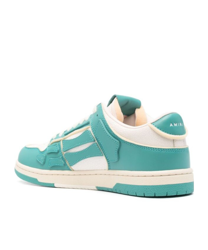 Amiri Collegiate Skel Top Low Sneaker Sea Blue White In White