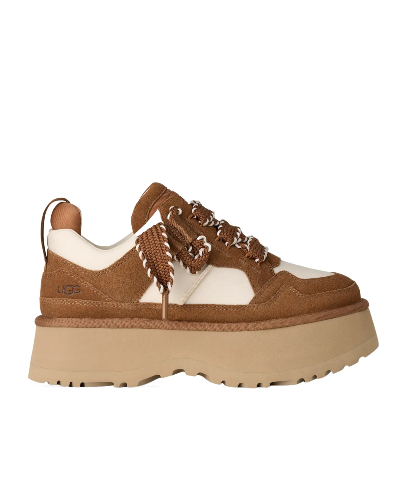 Ugg Astromel Platform Lace-up Sneakers In Brown
