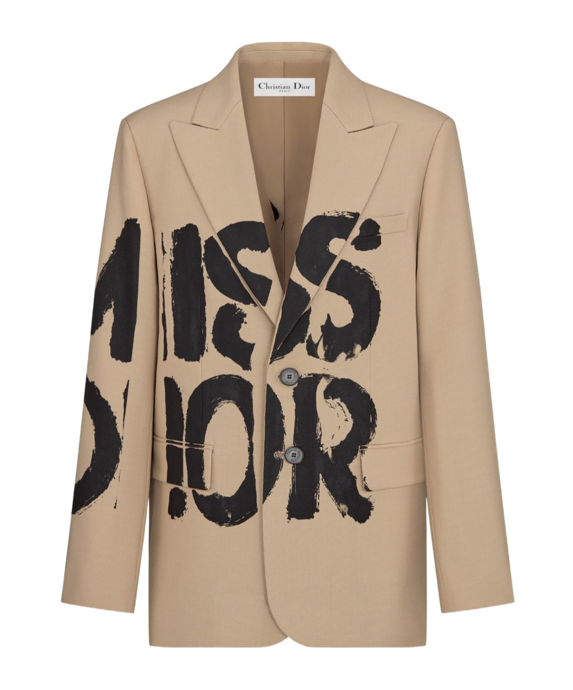 Dior Long-sleeved Suit Coat In Nude