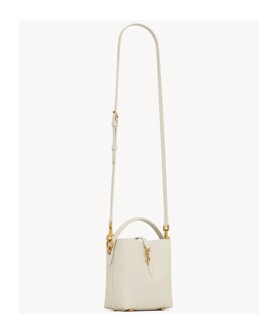 Saint Laurent Mini Le 37 Tote Bag In Nude