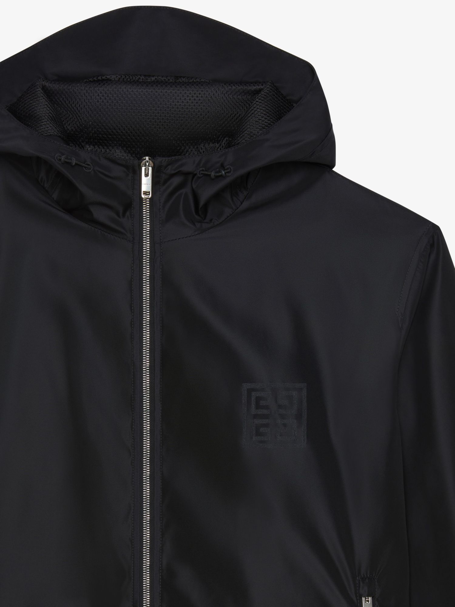 Givenchy Windbreaker Jacket With Logo Jackets In Black