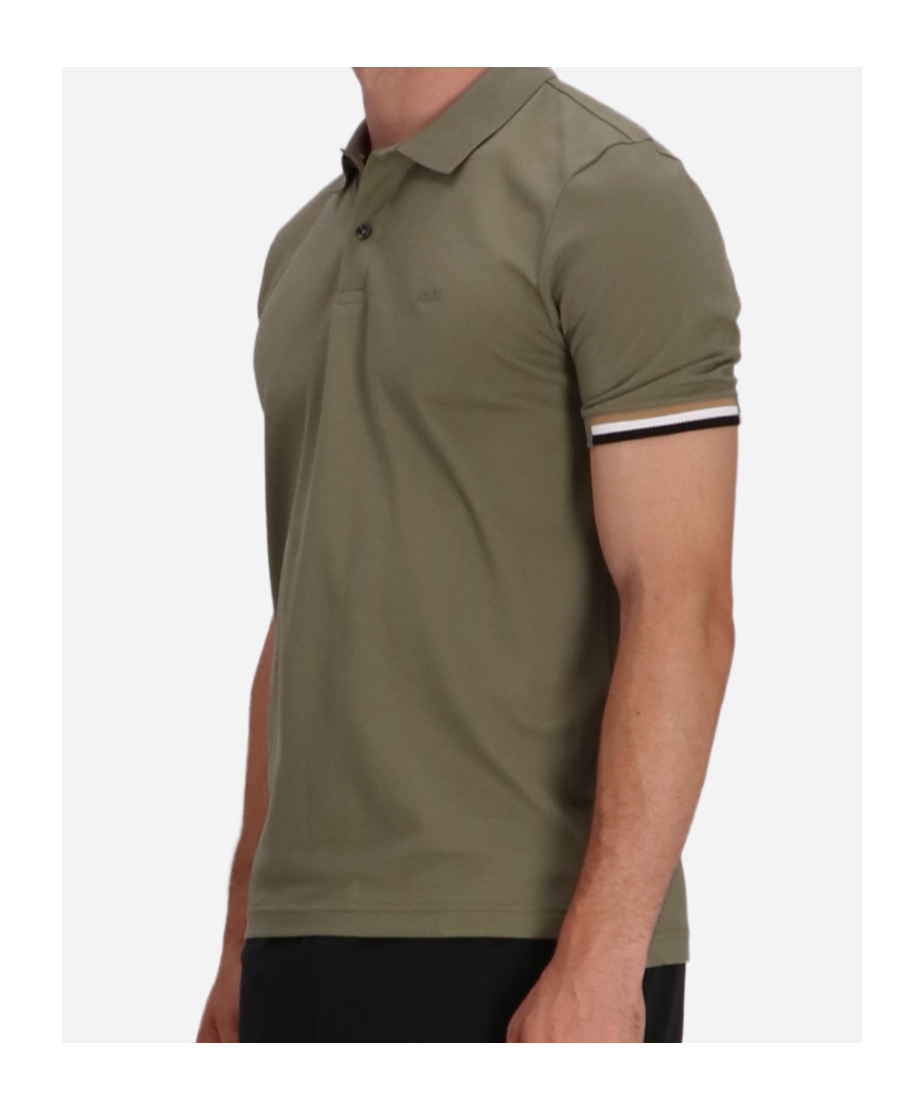 Hugo Boss Boss Parlay 147 Mercerised Polo Green In Green