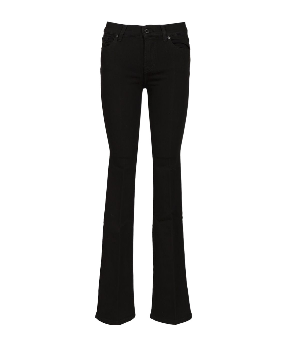 7 For All Mankind Flared Jeans In Black