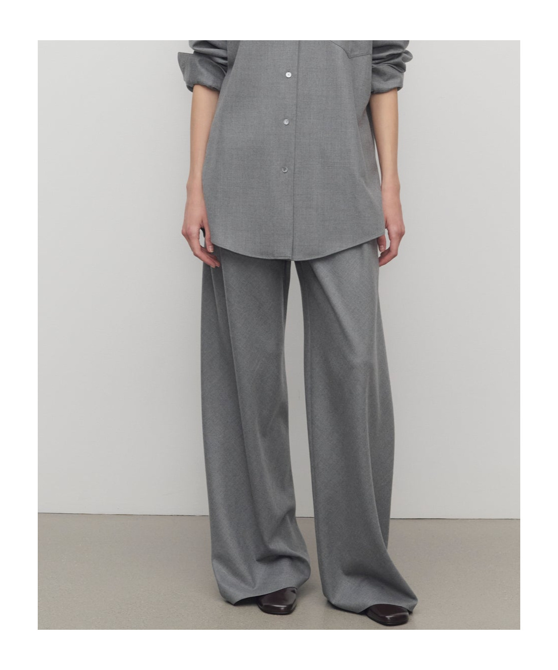 The Row Gala Virgin Wool Trousers In Gray