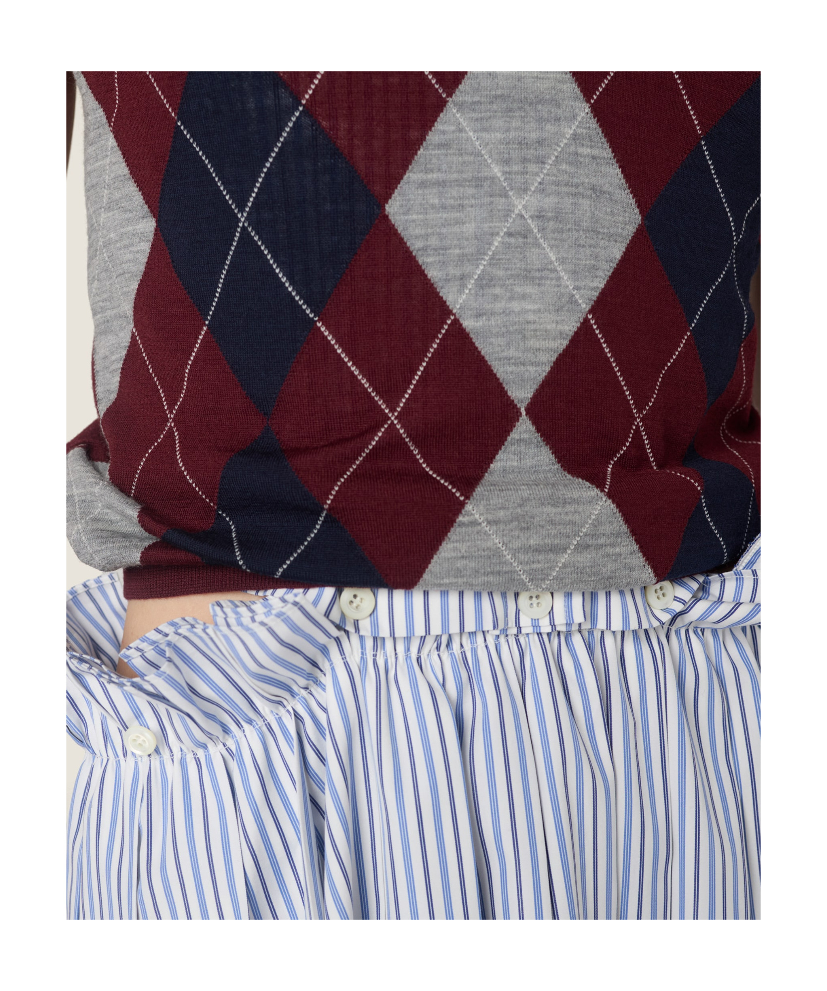Miu Miu Burgundy Wool Polo Shirt In Burgundy