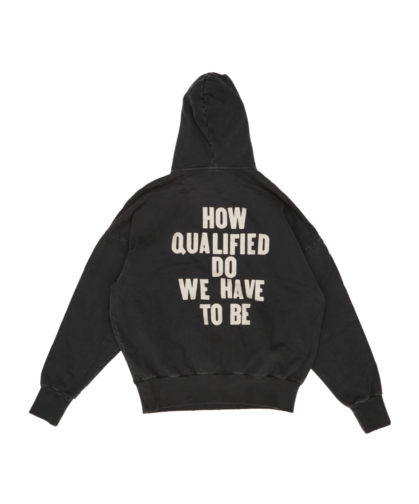 Fear Of God Black Vintage-effect Fu Hoodie In Black