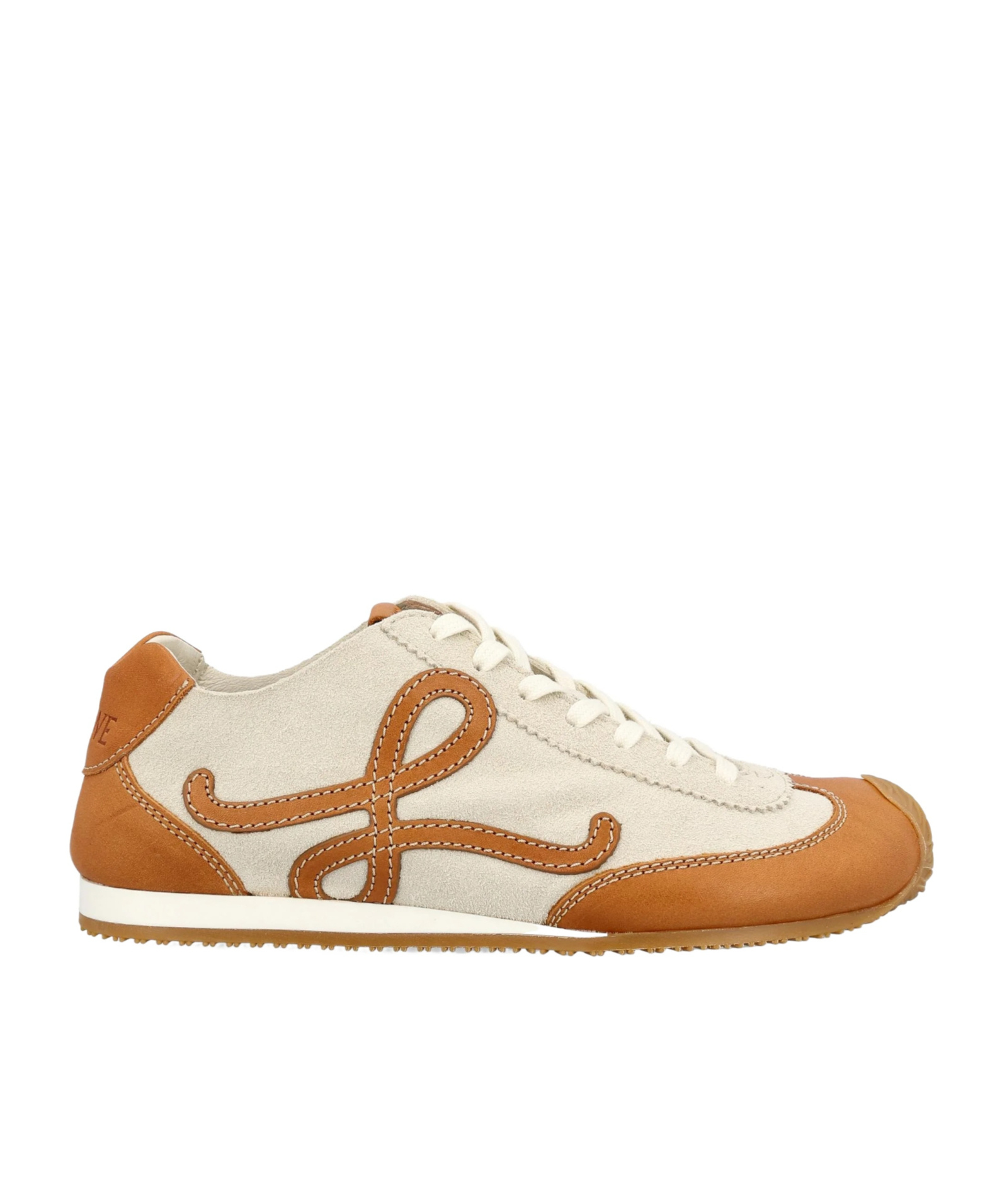 Loewe Ballet Runner 2.0 Leather Logo Sneakers In White