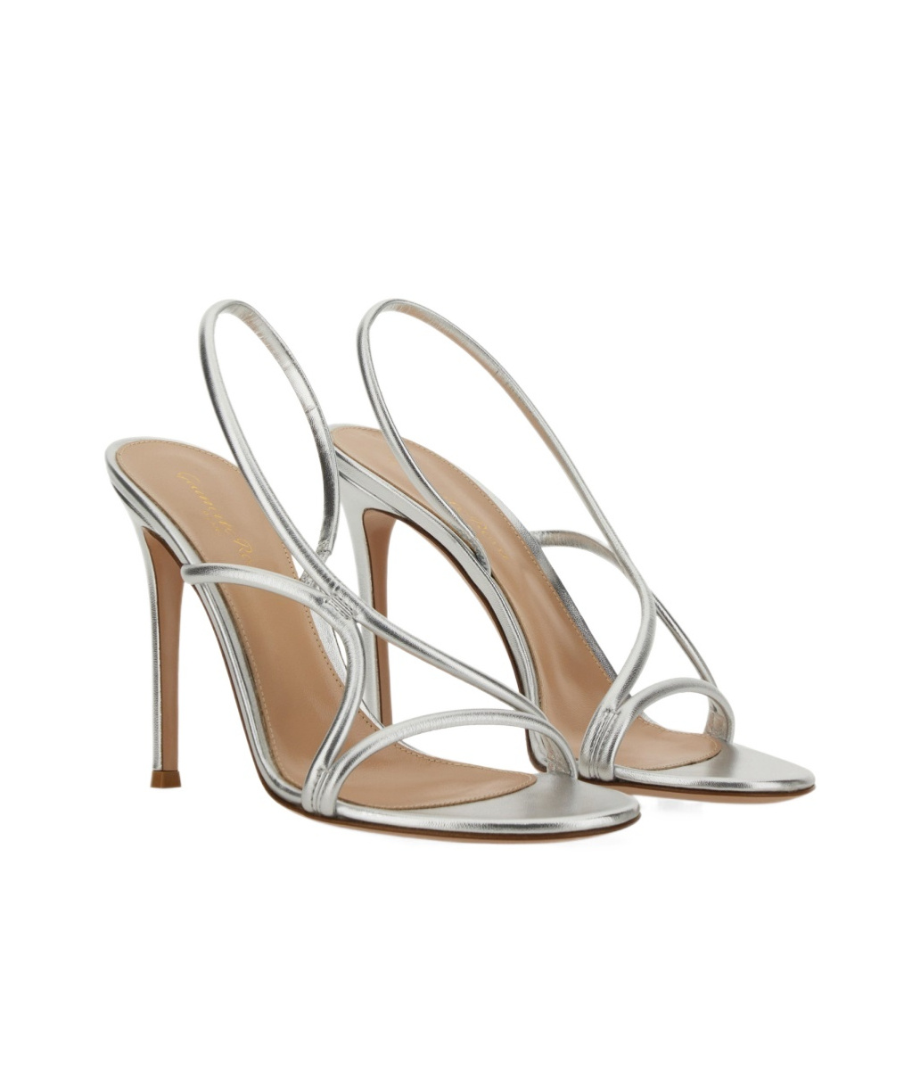 Gianvito Rossi High-stiletto Nappa Sandals With Straps In Gray